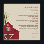 Rustic Barn Wedding Menu Card<br><div class="desc">This unique, modern, and romantic Rustic Barn wedding collection by Berry Berry Sweet will help you pull of the fabulous barn wedding you've always dreamed of.
Design © berryberrysweet.com</div>
