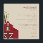 Rustic Barn Wedding Menu Card<br><div class="desc">This unique,  modern,  and romantic Rustic Barn wedding collection by Berry Berry Sweet will help you pull of the fabulous barn wedding you've always dreamed of. 
 Design © berryberrysweet.com</div>