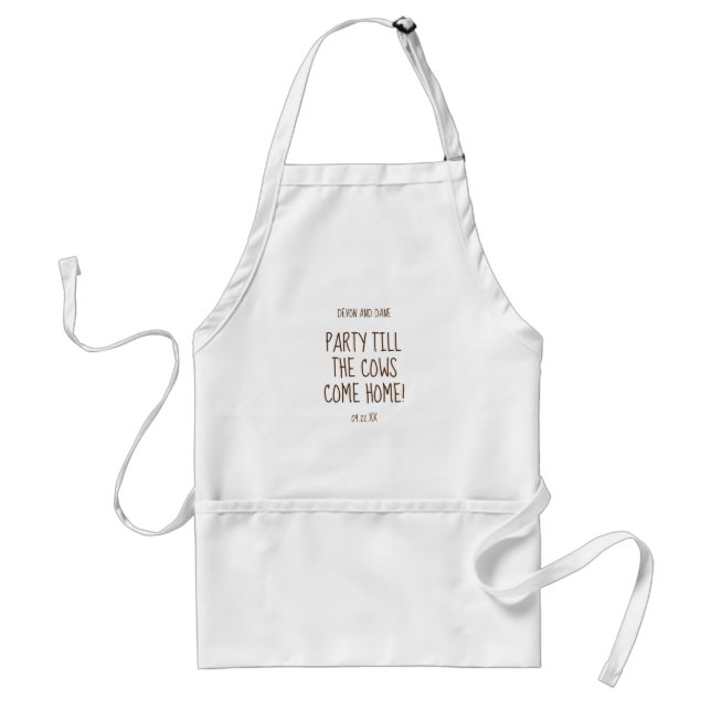 Rustic Barn Wedding Newlywed Aprons (Front)