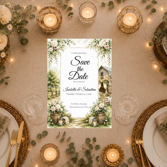 Rustic Barn Wedding Save The Date (Creator Uploaded)