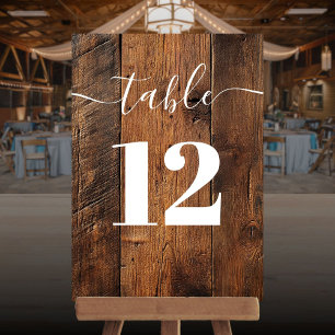 Rustic Barn Wood Boho Table Number