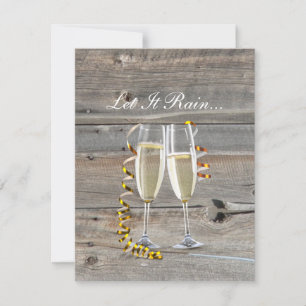 rustic barn wood champagne western country wedding invitation