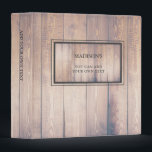 Rustic barn wood country style personalized binder<br><div class="desc">Rustic dark wood patterned binder for your most beautiful photos,  delicious recipes,  or... 
Personalized binder,  you can add your own name and text.</div>