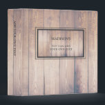 Rustic barn wood country style personalized binder<br><div class="desc">Rustic dark wood patterned binder for your most beautiful photos,  delicious recipes,  or... 
Personalized binder,  you can add your own name and text.</div>