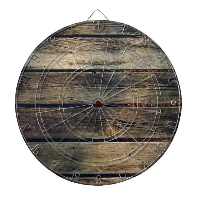 Rustic Barn Wood Dartboard (Front)