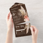 Rustic Barn Wood Earthy Floral Boho Pampas Wedding