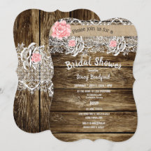 Rustic Barn Wood & Lace Bridal Shower