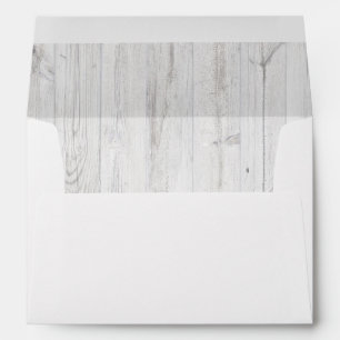 Rustic Barn wood lined envelope