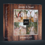 Rustic barn wood photo collage monogram Wedding Binder<br><div class="desc">Rustic barn wood photo collage monogram Wedding album.
Add your own photos,  monogram,  names and text and create a very personal and unique wedding binder.</div>
