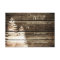 Rustic Barn Wood Pine Trees Winter Wedding RSVP