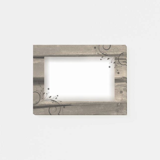 Rustic Barn Wood Post-it® Notes (Front)