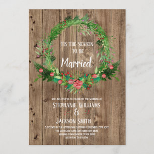 Rustic Barn Wood Season to be Married  Wedding Invitation