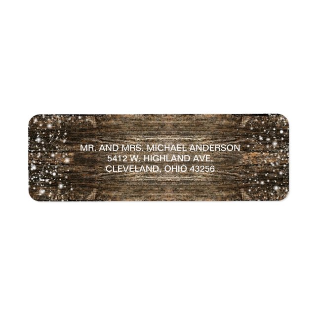 Rustic Barn Wood Snowflakes Winter Wedding (Front)