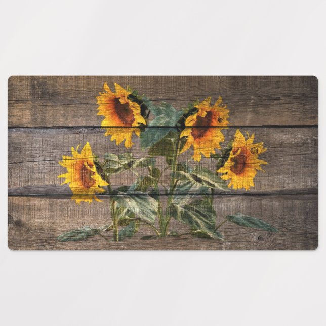 Rustic Barn Wood Sunflower (Design 1)