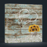 Rustic Barn Wood Sunflower Mason Jar Wedding Album Binder<br><div class="desc">Country Sunflower Mason Jar Rustic Baby's Breath Floral Barn Wedding Album.</div>