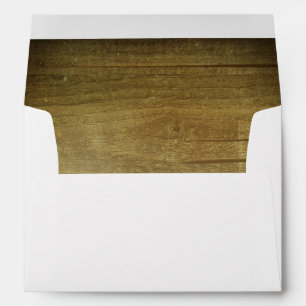 Rustic Barn Wood Texture Wedding Envelopes