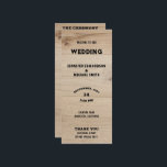 Rustic barn wood typography rural country wedding program<br><div class="desc">Rustic barn wood rural country wedding ceremony program.
You can add your own text to personalize.</div>