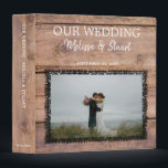 Rustic barn wood vintage photo Wedding album Binder<br><div class="desc">Rustic barn wood photo Wedding album 3 ring binder.
You can add your own photo at the front to personalize the album and make it very personal and unique.
Add your own text at the front and add the spine.</div>