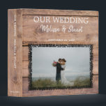 Rustic barn wood vintage photo Wedding album Binder<br><div class="desc">Rustic barn wood photo Wedding album 3 ring binder.
You can add your own photo at the front to personalize the album and make it very personal and unique.
Add your own text at the front and add the spine.</div>