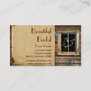 Rustic Barn Wood w/ Graffiti Window Business Card