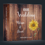 Rustic barn wood watercolor sunflower Wedding Binder<br><div class="desc">Rustic dark barn wood,  watercolor sunflower Wedding album 3 ring binder.
Nice album for all your wedding memories.
You can add your own names,  text and wedding date to personalize the album.</div>