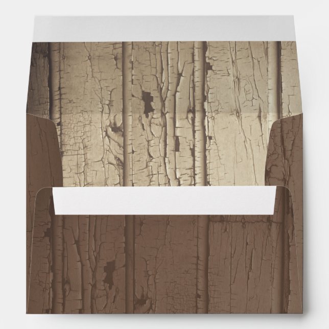 rustic barn wood wedding envelopes for invites (Back (Bottom))