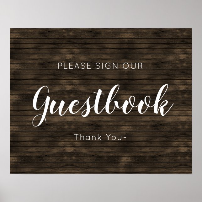 Rustic Barn Wood Wedding guestbook Sign (Front)