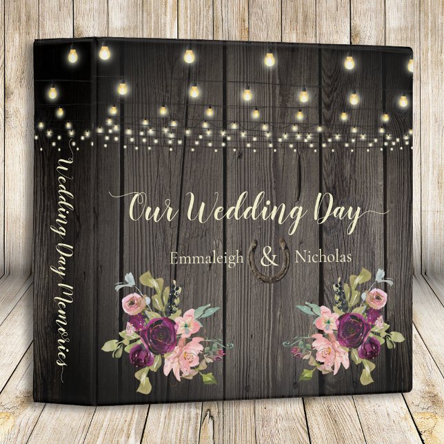 Rustic Barn Wood Wedding Scrapbook Album Binder (Creator Uploaded)
