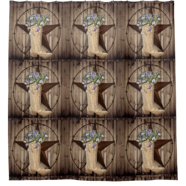rustic barn wood wildflower cowboy western star (Front)