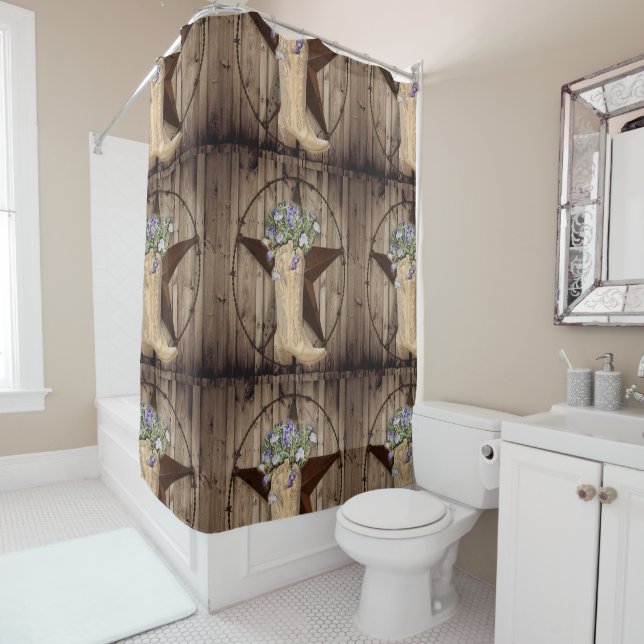 rustic barn wood wildflower western star cowgirl (In Situ)