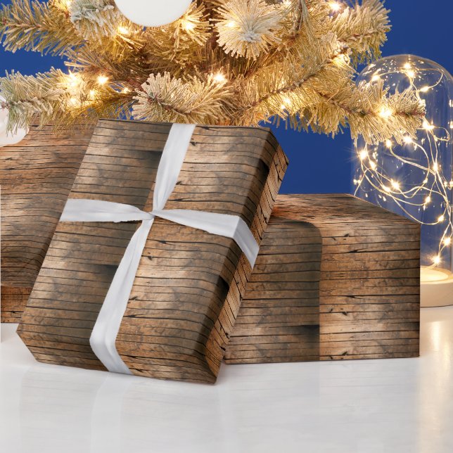 Rustic Barn Wood Wrapping Paper (Holidays)