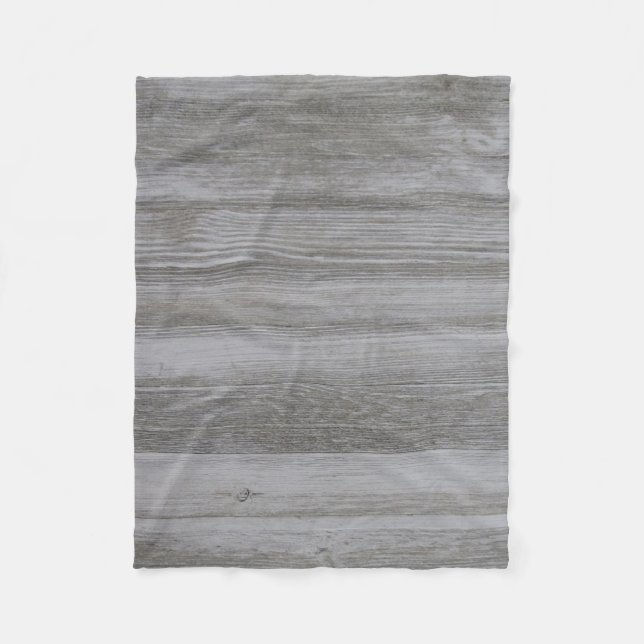 Rustic Barnwood Fleece Blanket (Front)