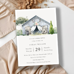 Rustic Barnyard Farm Theme Bridal Shower Invite
