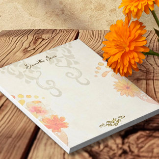 Rustic Baroque Floral Mexican Sacred Heart Notepad