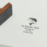 Rustic Bass Fish Sports Family Name Return Stamp<br><div class="desc">This custom address stamp is perfect to use on your own personal stationery, save the dates, or wedding invitations. This rustic bass fishing rubber stamp makes a unique engagement gift, wedding gift, or personalized gift for any occasion. Your imagination is the only limit for the variety of uses for this...</div>