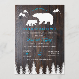 Rustic BBQ Wedding Invitation