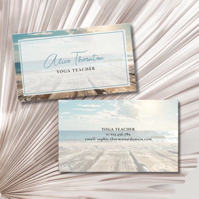 Rustic beach business card (Creator Uploaded)