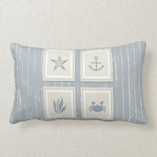 Rustic Beach Decor Lumbar Pillow