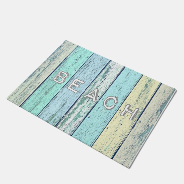 Rustic Beach Driftwood Doormat (Angled)