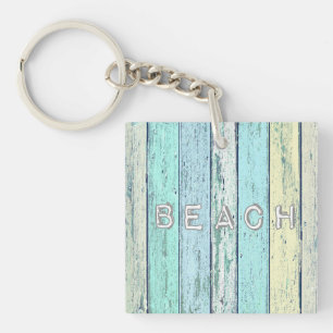Rustic Beach Driftwood Keychain