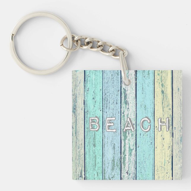 Rustic Beach Driftwood Keychain (Front)