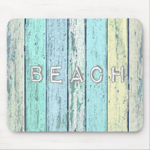Rustic Beach Driftwood Mouse Pad