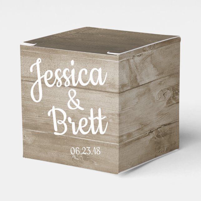 Rustic Beach Favour Box (Front Side)