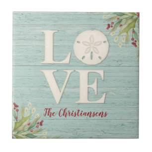Rustic Beach Sand Dollar Tile