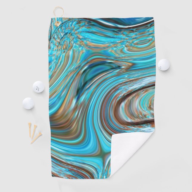 rustic beach Turquoise Woodgrain Teal Barn Wood Golf Towel (InSitu)
