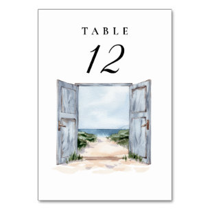Rustic Beach Wedding Numéro de table