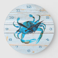 Rustic Beach Wood Crab Coastal