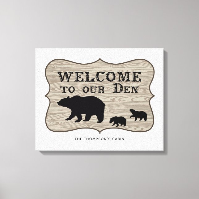 Rustic Bear Den Canvas Print (Front)