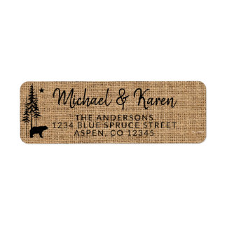 Rustic Bear in the Woods Personalized