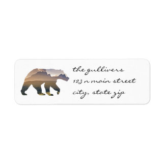 Rustic Bear Return Address Labels